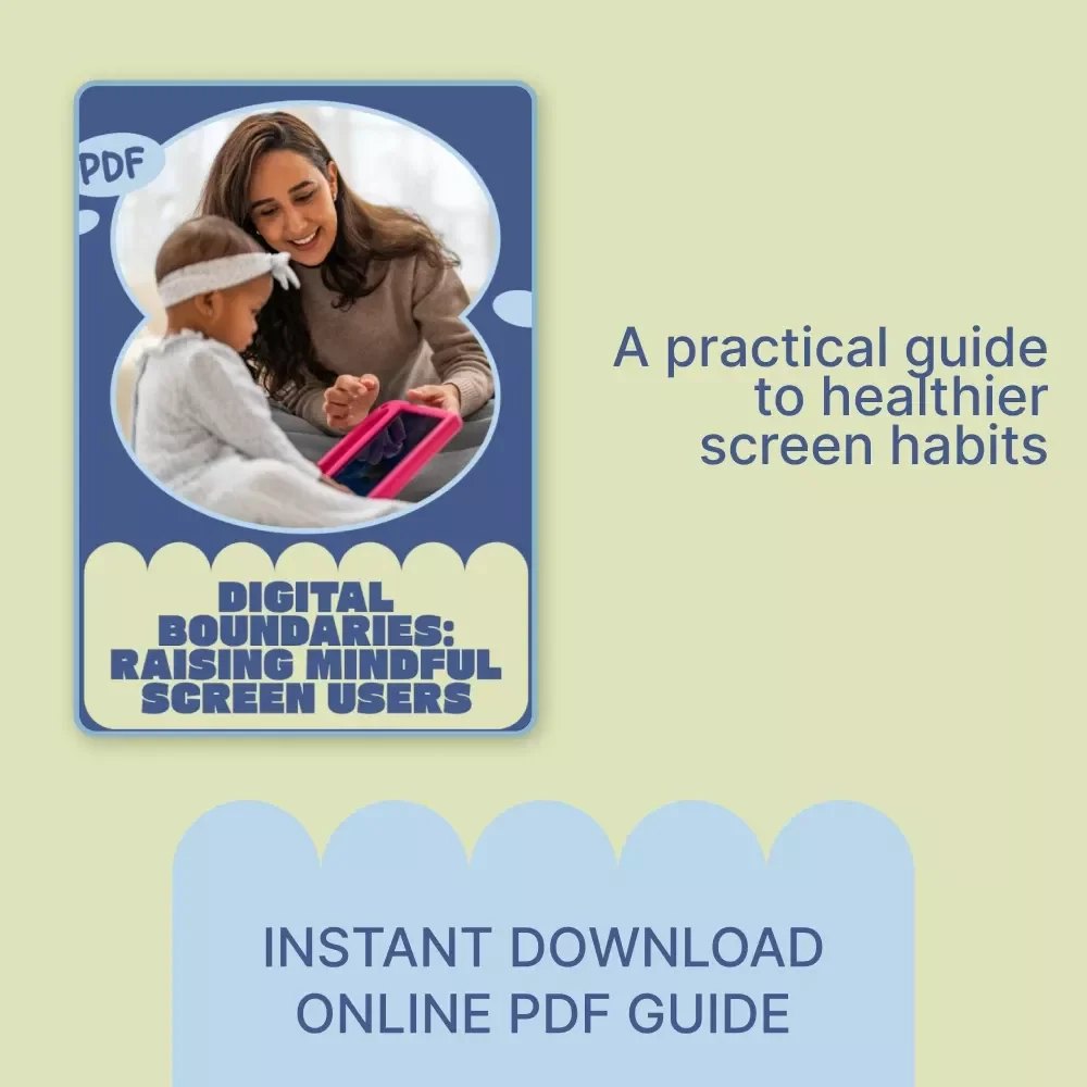 Digital Boundaries: Raising Mindful Screen Users | Screen Time Guide for Parents | Mindful Technology Use eBook | Family Digital Rules & AI Tools Download