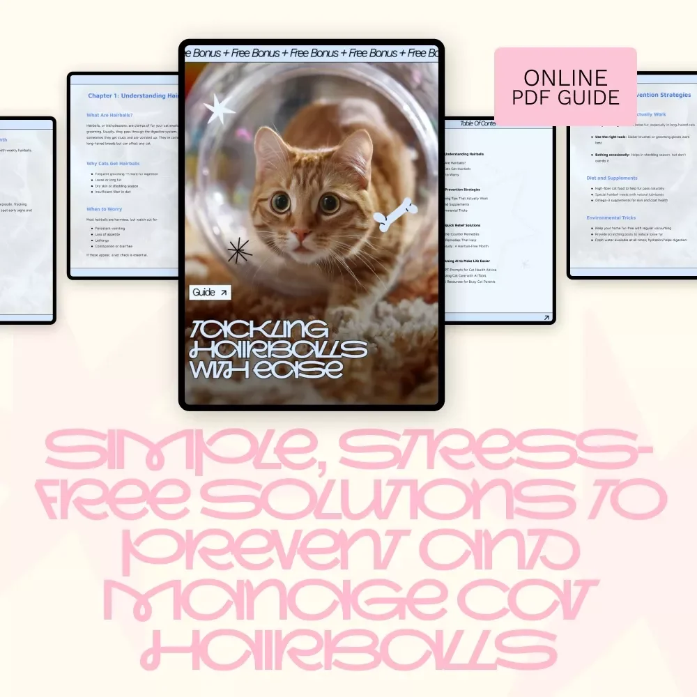 Tackling Hairballs with Ease – Digital Cat Care Guide, Hairball Prevention Tips, Grooming & Diet Strategies, AI Tools for Cat Parents