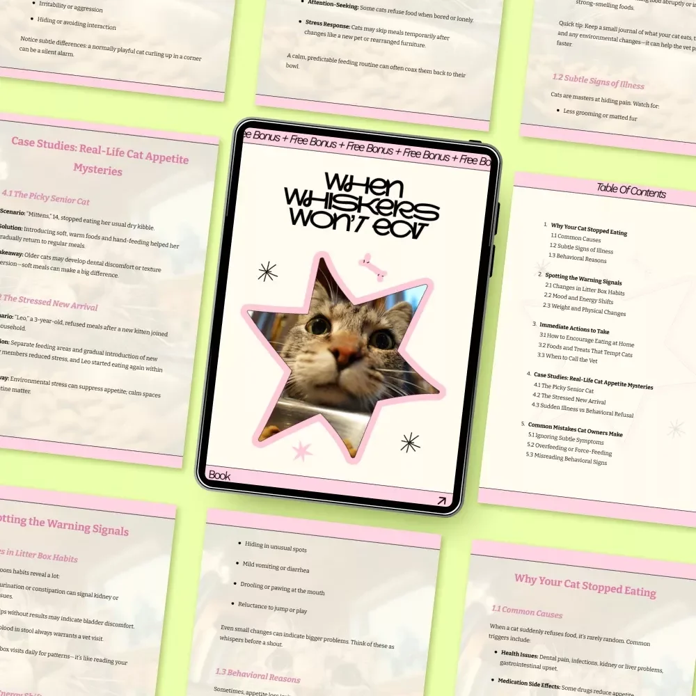 When Whiskers Won’t Eat – A Practical Cat Appetite Guide for Worried Pet Parents, Loss of Appetite Solutions, Digital eBook Download