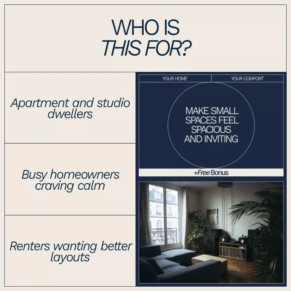 Make Small Spaces Feel Spacious and Inviting – eBook Guide on how to make small spaces feel bigger with Smart Layout, Light & Storage Solutions