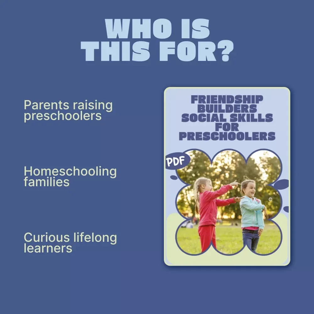 Friendship Builders: Social Skills for Preschoolers | Parent & Teacher Guide on how to support social skills in preschoolers | Digital Download
