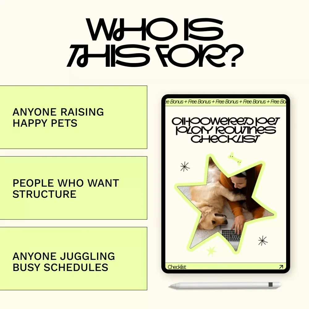 AI-Powered Pet Play Routines Checklist | Smart Daily Play Planner | ai generator for pet play routines | Digital Download