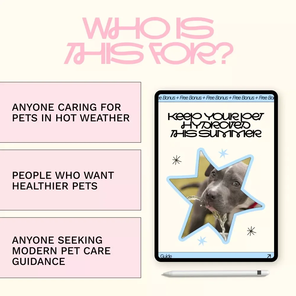 Keep Your Pet Hydrated This Summer | Pet Hydration Guide for Dogs & Cats | Summer Pet Care Digital Download, eBook & Checklist
