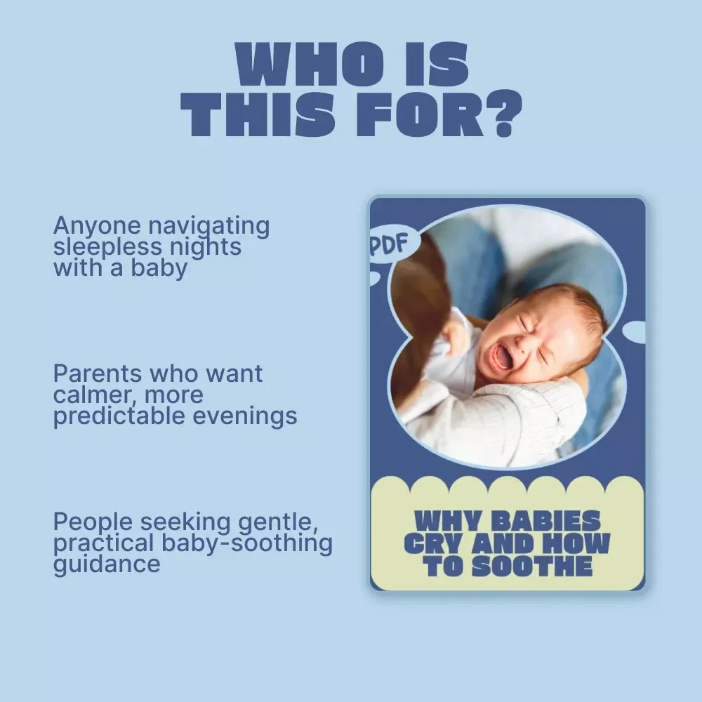 Why Babies Cry and How to Soothe – A Gentle Parenting eBook Answering why does my baby cry at night