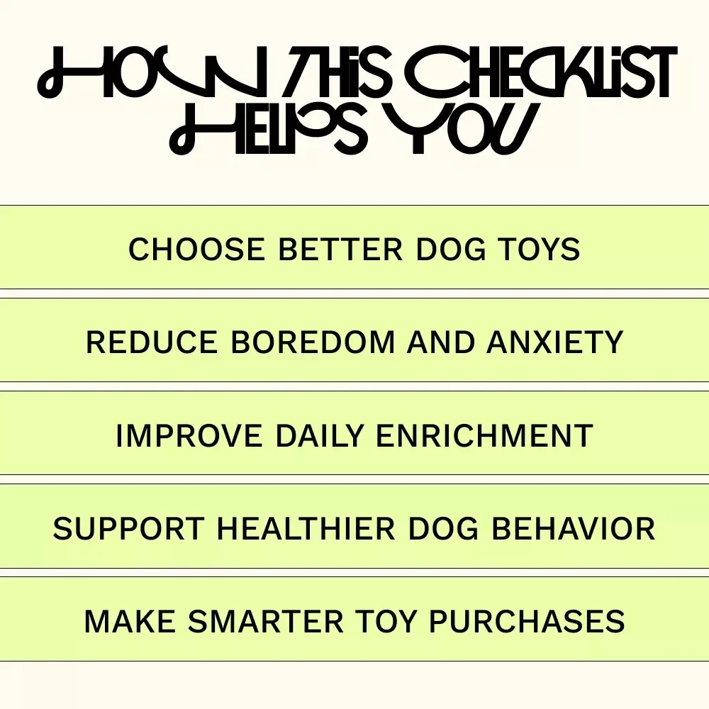 Best Interactive Toys for Dog Mental Health Checklist | Digital Download for Happy, Stimulated Dogs | Easy Canine Enrichment Guide