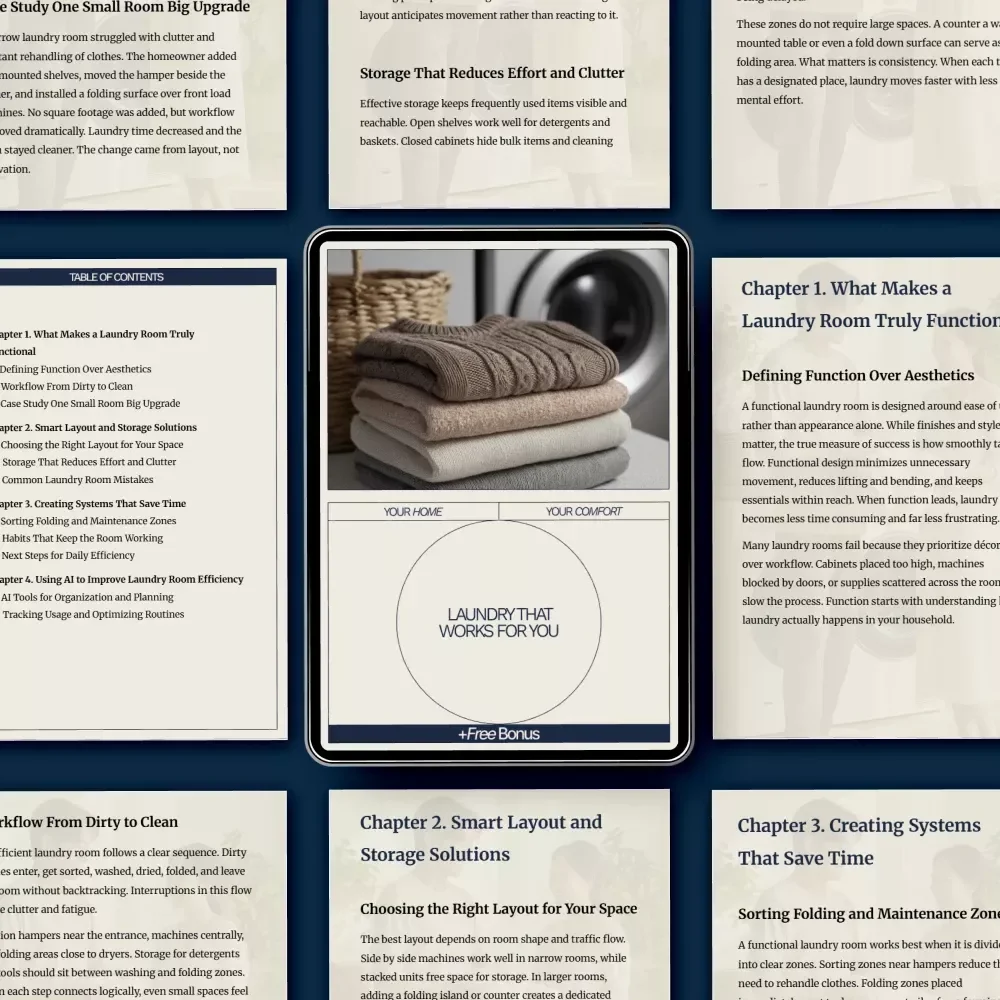 Laundry That Works for You – A Practical Guide on how to create functional laundry room Systems, Smart Layouts, and Time-Saving Routines