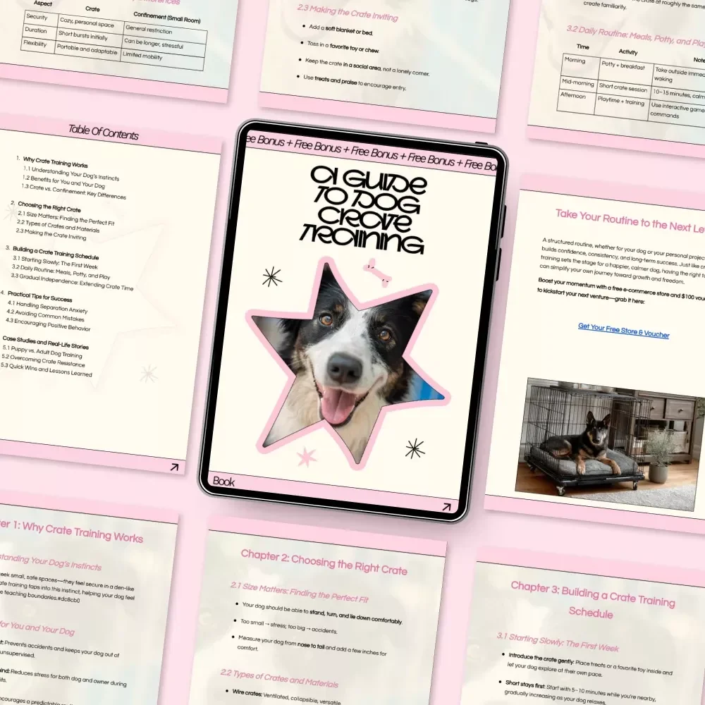 A Guide to Dog Crate Training – Easy Puppy & Adult Dog Crate Success, Step-by-Step Routine