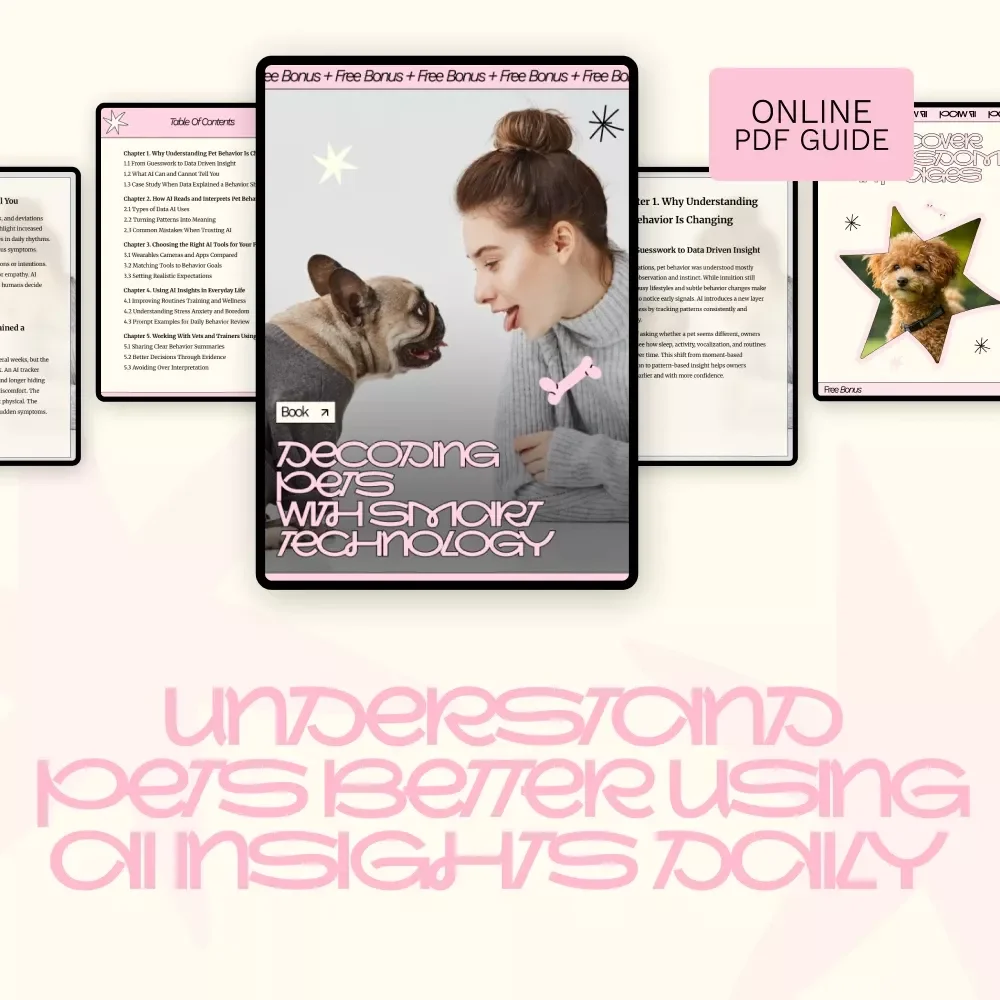 Decoding Pets With Smart Technology – A Practical eBook on how to use ai to understand pet behavior, Smart Pet Tech, Wearables & Data-Driven Care