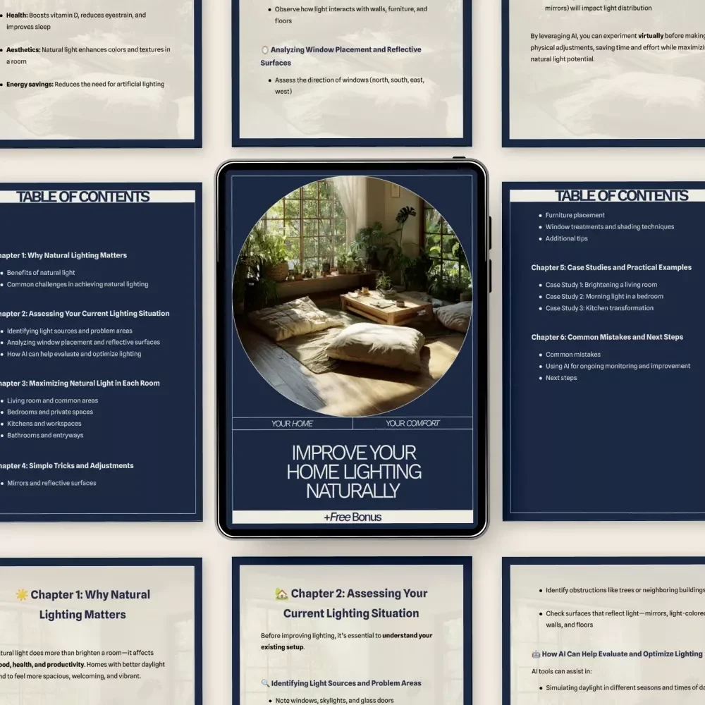 Improve Your Home Lighting Naturally | A Practical eBook Guide on How to Improve Home Lighting Naturally for Brighter, Healthier Spaces