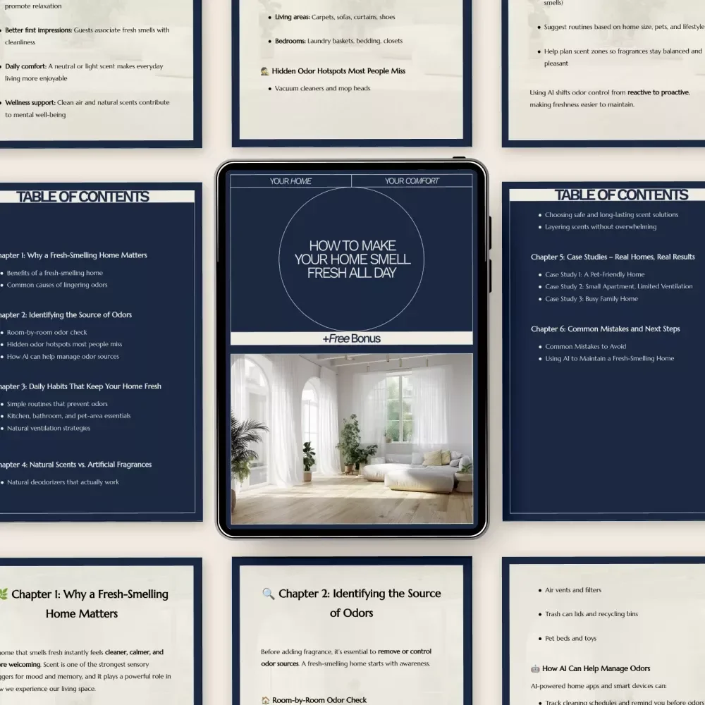 How to Make Your Home Smell Fresh All Day – Practical eBook Guide for Clean, Inviting Spaces | Simple Daily Routines & Smart Solutions