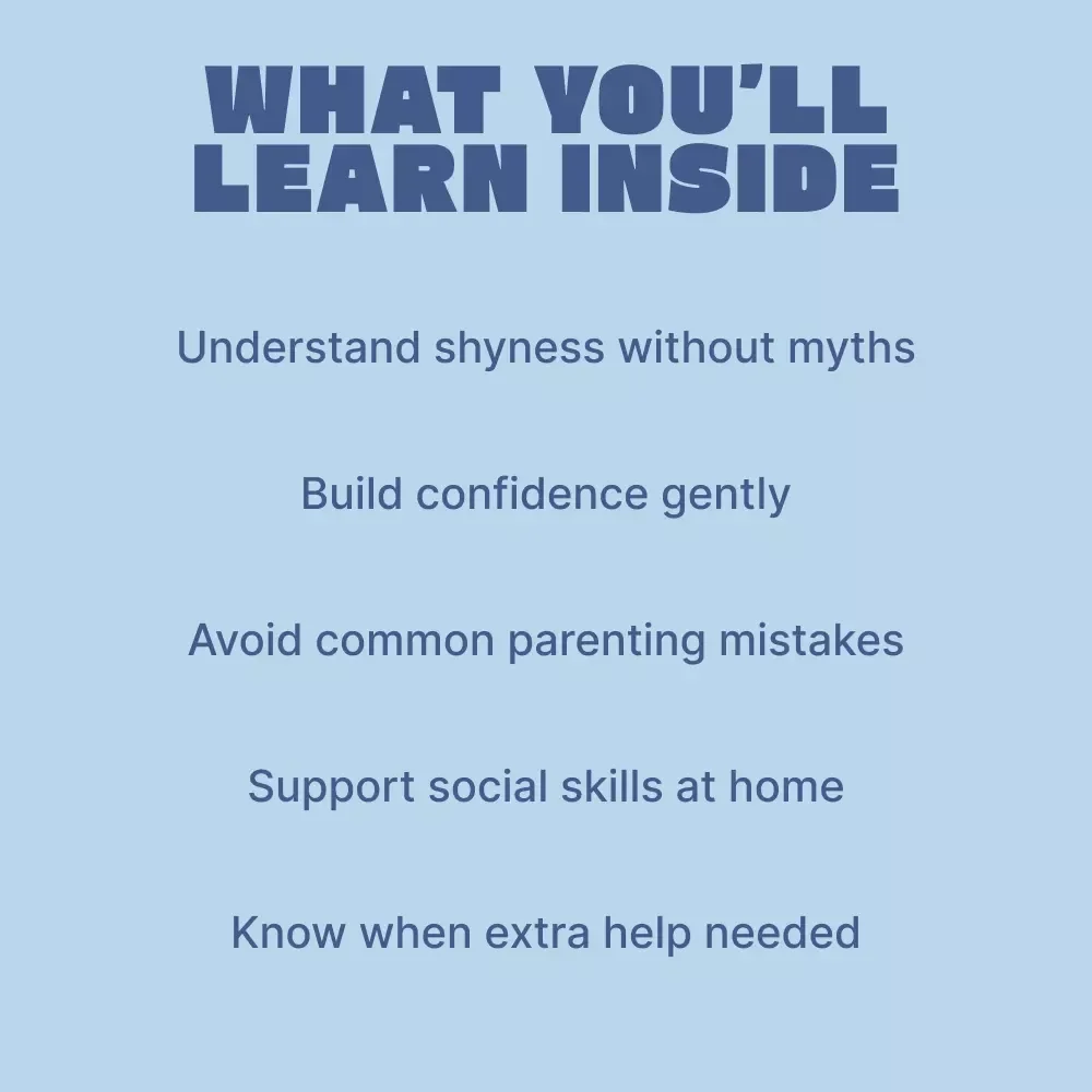 Understanding and Empowering Shy Children | Gentle Parenting Guide Answering “is it normal for kids to be shy” | Confidence-Building eBook for Parents & Caregivers