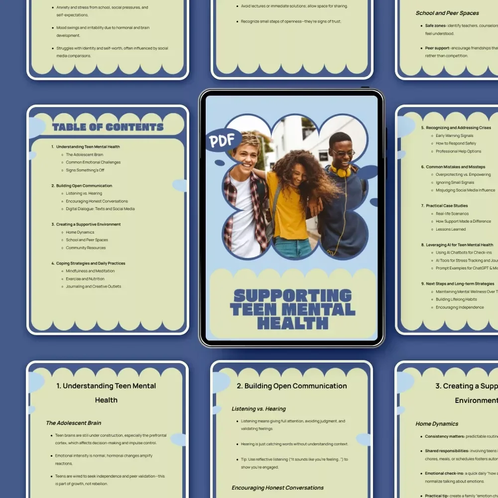 Supporting Teen Mental Health | Practical Ebook Guide for Parents & Caregivers