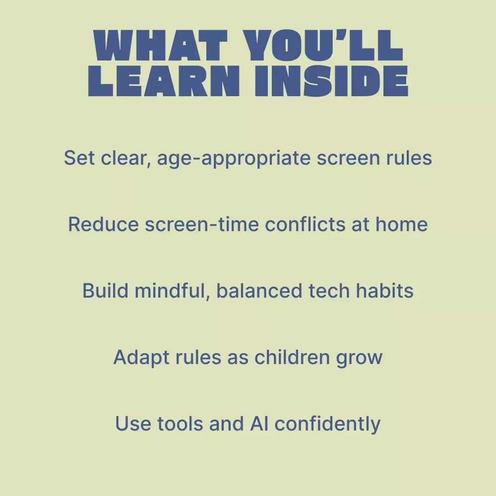 Digital Boundaries: Raising Mindful Screen Users | Screen Time Guide for Parents | Mindful Technology Use eBook | Family Digital Rules & AI Tools Download