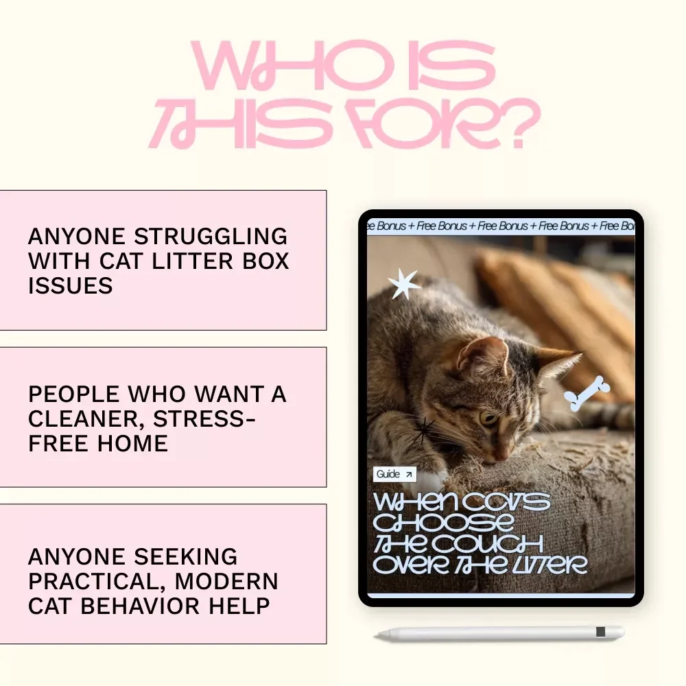 When Cats Choose the Couch Over the Litter | Cat Peeing Outside the Litter Box Guide | Cat Behavior eBook | Litter Training Help | Digital Download