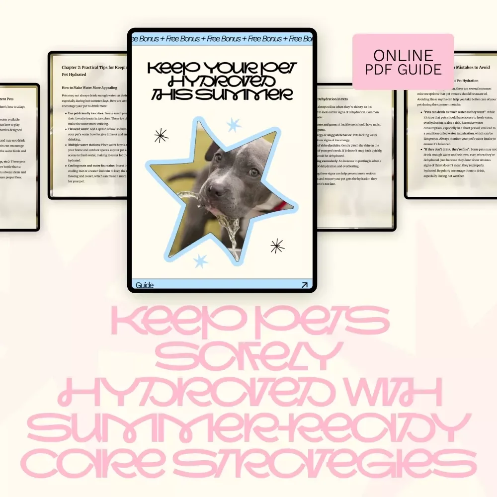 Keep Your Pet Hydrated This Summer | Pet Hydration Guide for Dogs & Cats | Summer Pet Care Digital Download, eBook & Checklist