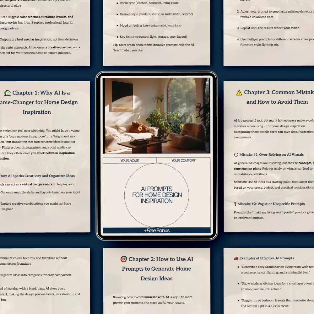 AI Prompts for Home Design Inspiration – Digital Guide for Creative Layouts, Styles & Concepts | ai prompts for home design inspiration
