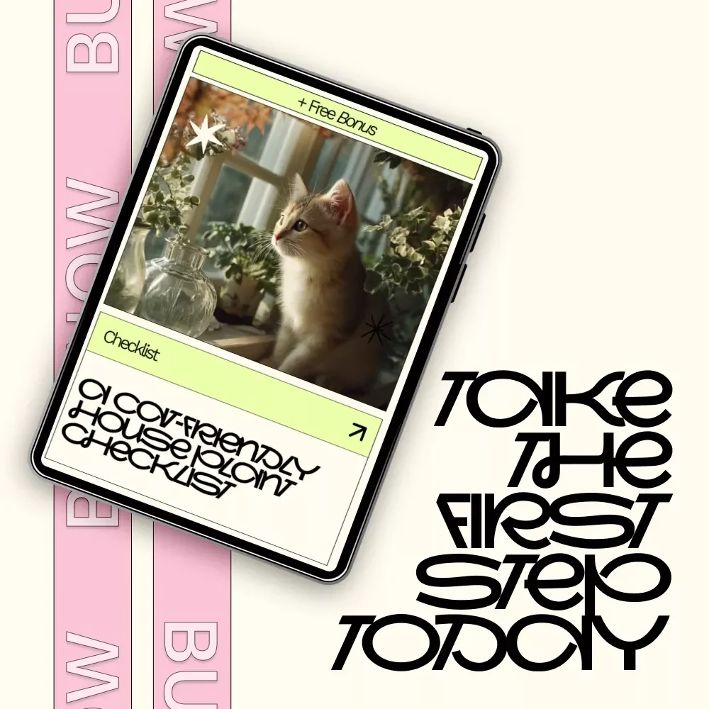 A Cat-Friendly House Plant Checklist | Cat Safe Plants Guide, Non-Toxic Houseplants for Cats, Indoor Plant Safety Checklist, Digital Download