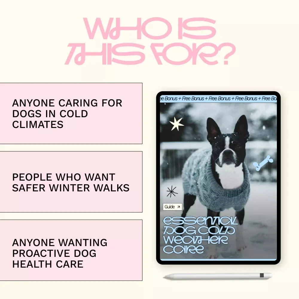 Essential Dog Cold Weather Care – Winter Dog Safety Guide, Cold Weather Tips for Dogs, Printable Pet Care eBook & Checklist for Winter Health