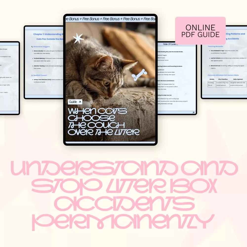 When Cats Choose the Couch Over the Litter | Cat Peeing Outside the Litter Box Guide | Cat Behavior eBook | Litter Training Help | Digital Download