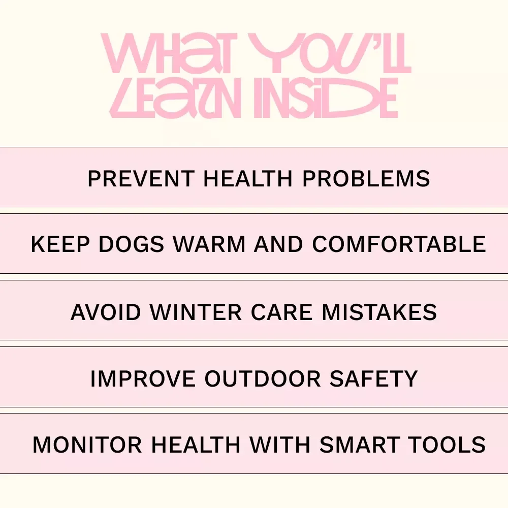 Essential Dog Cold Weather Care – Winter Dog Safety Guide, Cold Weather Tips for Dogs, Printable Pet Care eBook & Checklist for Winter Health