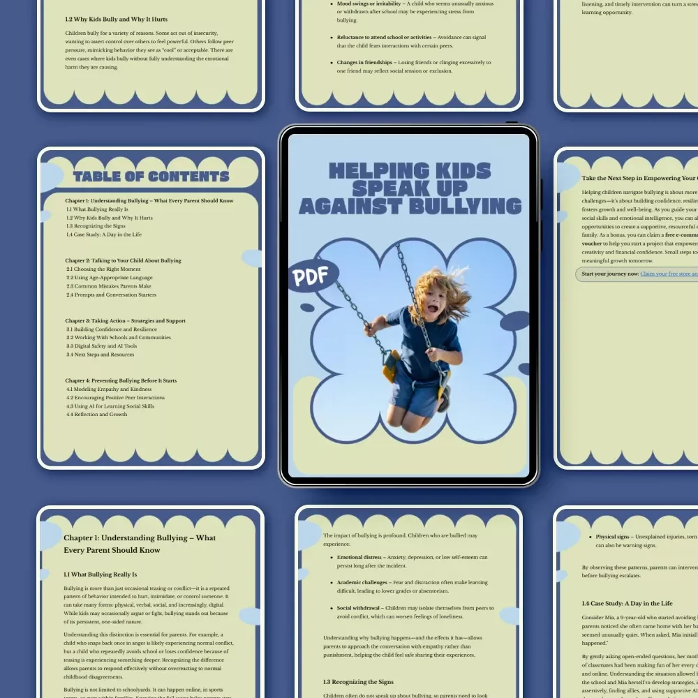 Helping Kids Speak Up Against Bullying – A Practical Parent Guide on How to Talk About Bullying With Kids, Build Confidence, and Take Action