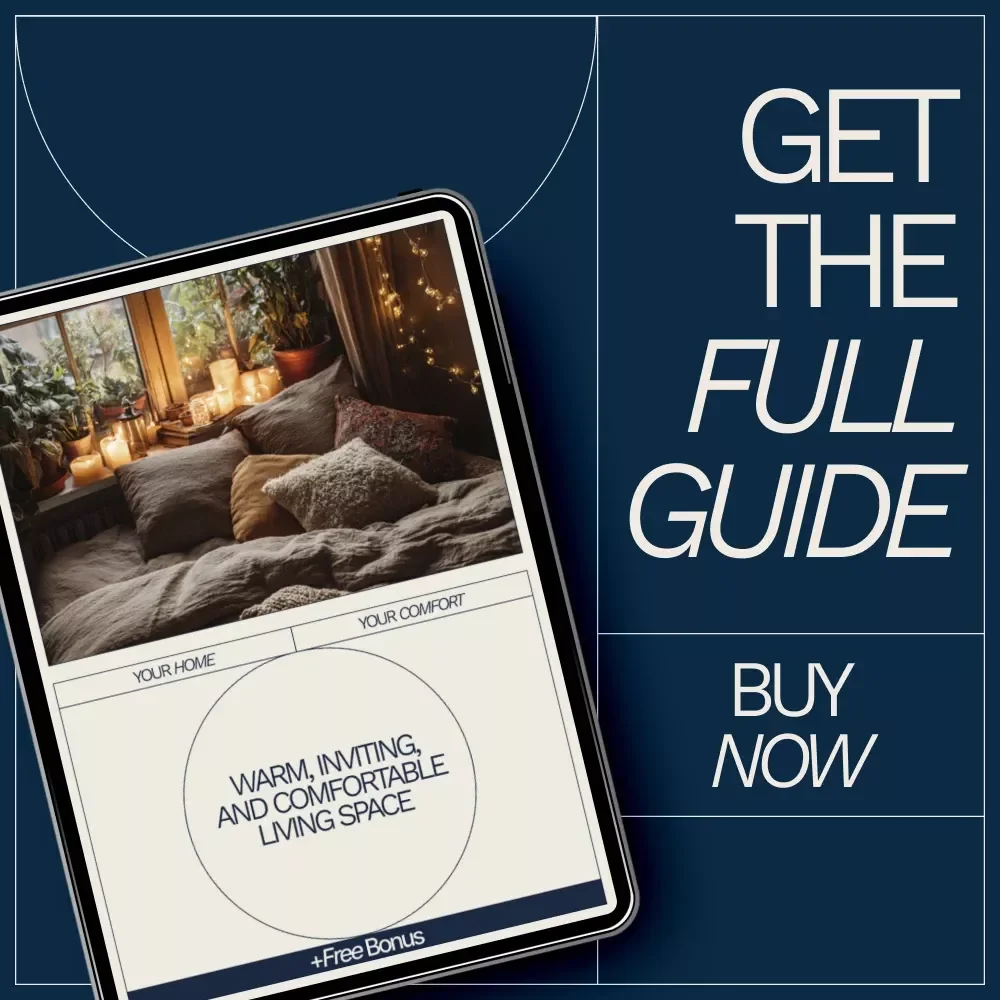 Warm, Inviting, and Comfortable Living Space | Cozy Living Room eBook Guide on how to make living room more cozy