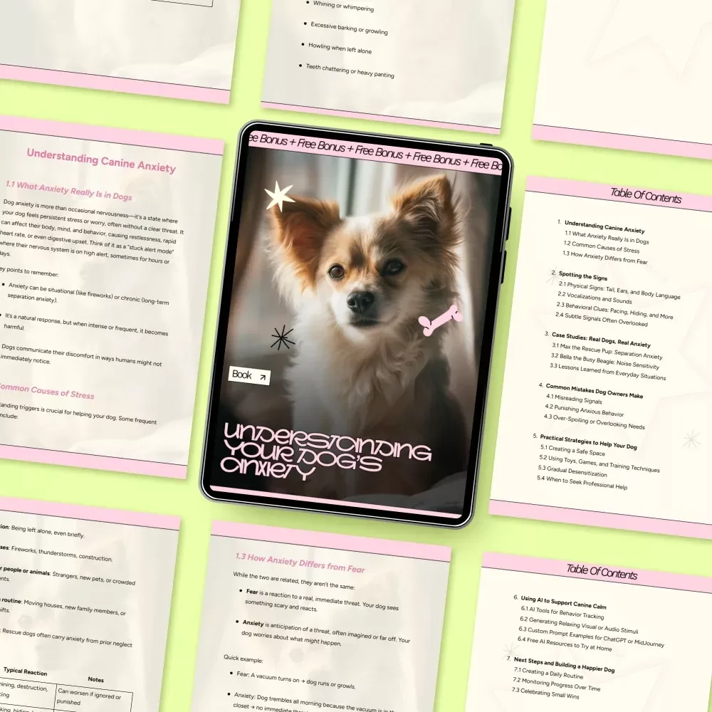 Understanding Your Dog’s Anxiety – Digital Guide to Canine Anxiety, Stress Signals, Behavior, and Calm Training Strategies