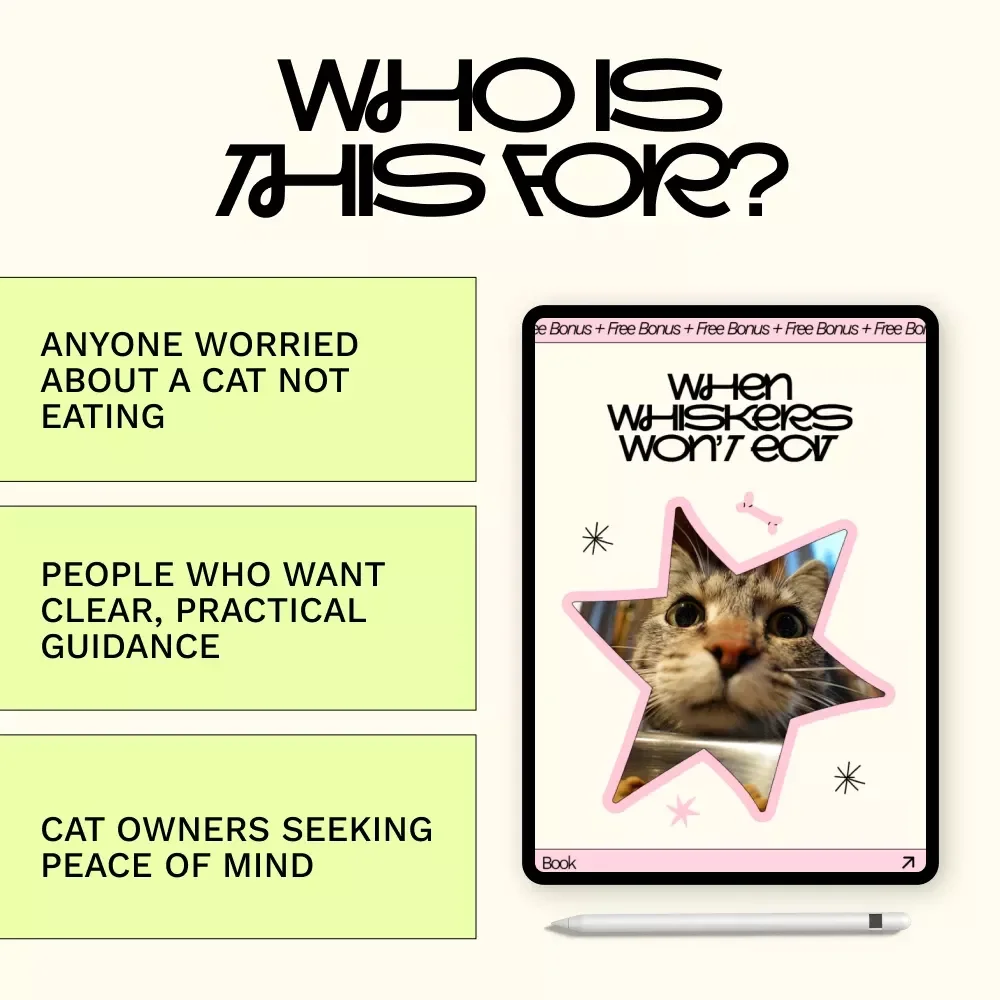 When Whiskers Won’t Eat – A Practical Cat Appetite Guide for Worried Pet Parents, Loss of Appetite Solutions, Digital eBook Download