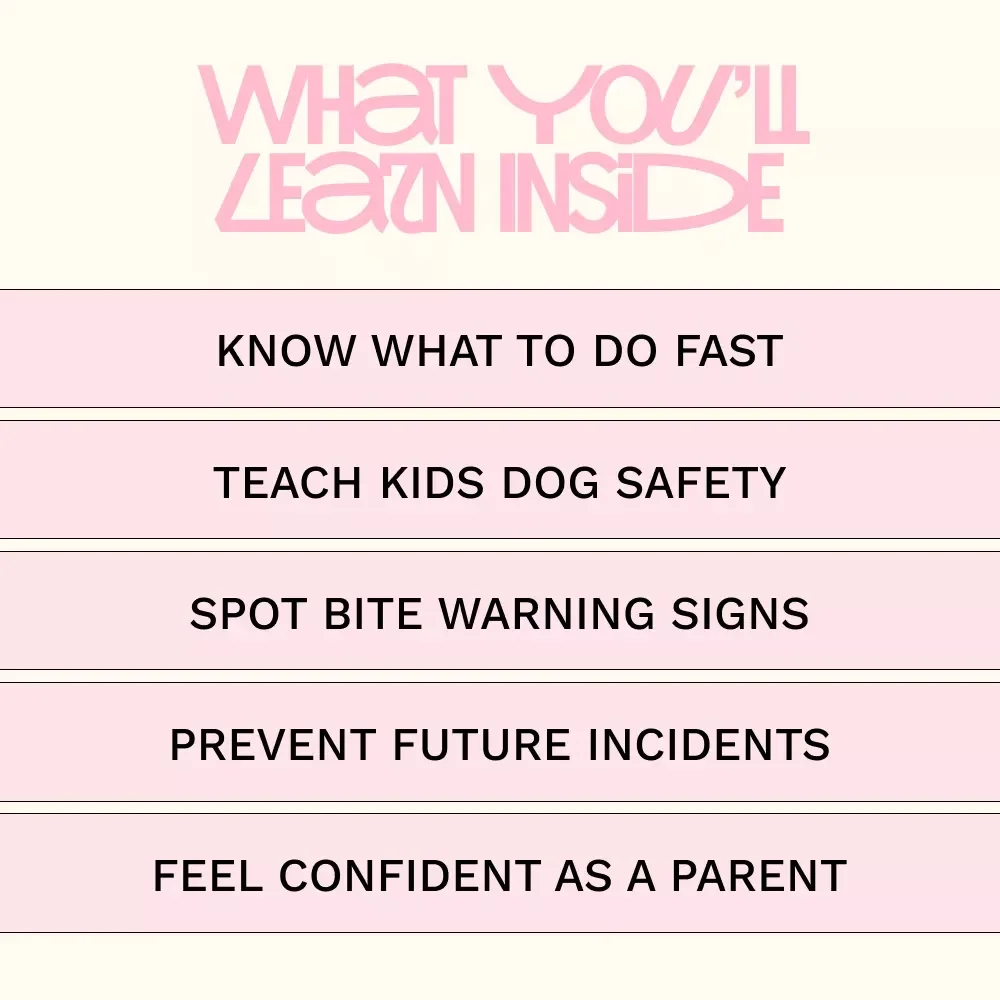 A Parent’s Guide to Handling Dog Bites on Kids | Digital eBook for Families | Dog Safety Education, Child Protection & dog biting kids how to handle Guide