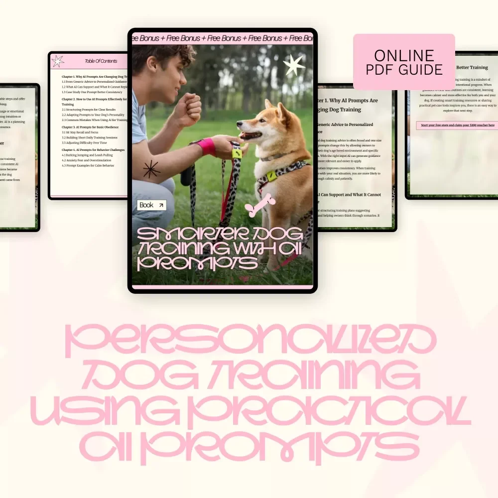 Smarter Dog Training With AI Prompts | Practical eBook Guide for Modern Pet Parents Using ai prompts for dog training tips