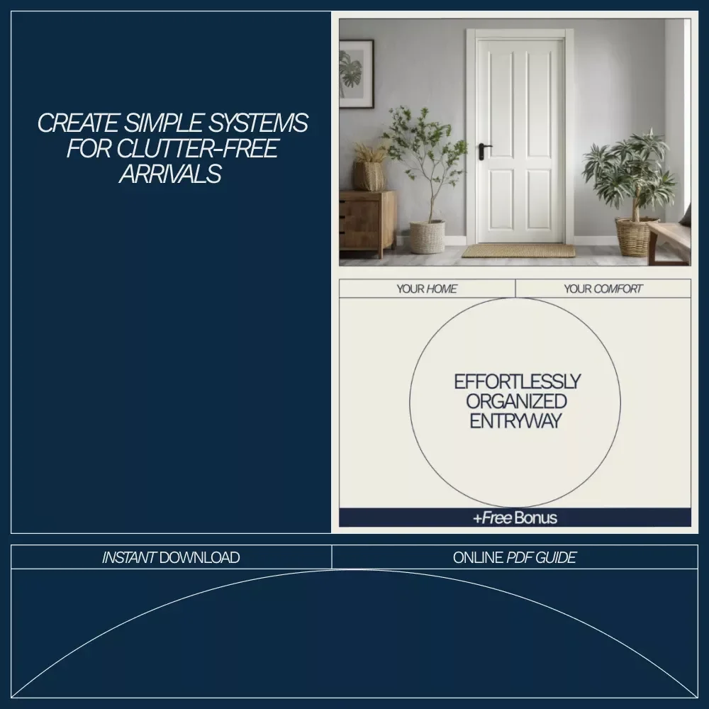 Effortlessly Organized Entryway | Practical eBook Guide on how to organize home entryway efficiently for Busy Homes