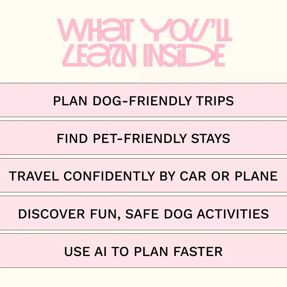 Traveling with Your Dog – Ultimate Dog-Friendly Travel Guide, Pet Travel Planner eBook, Vacation Checklist for Dog Owners, AI-Powered Trip Planning Download