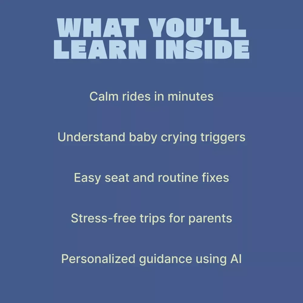 Peaceful Rides: Stop Your Baby’s Car Seat Tears – A Gentle Parent Guide | Calm Car Travel Digital Download
