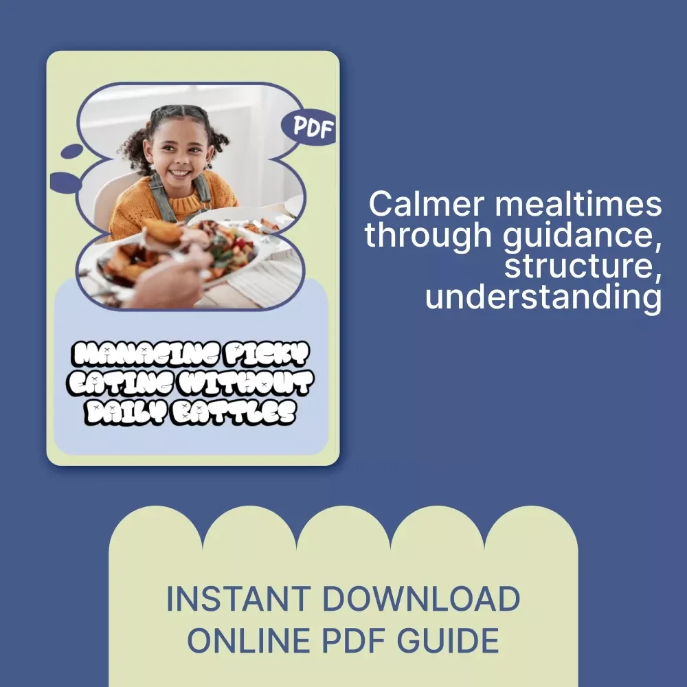 Managing Picky Eating Without Daily Battles – A Practical Ebook on how to manage picky eating without stress for Parents & Caregivers