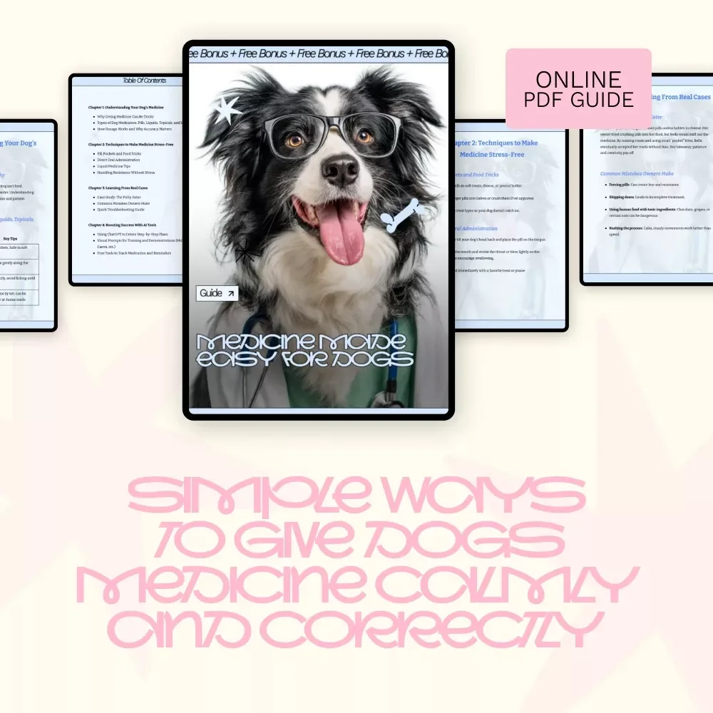 Medicine Made Easy for Dogs – Practical Guide for the Best Way to Give Dog Medicine, Stress-Free Pill & Liquid Tips, Digital Download
