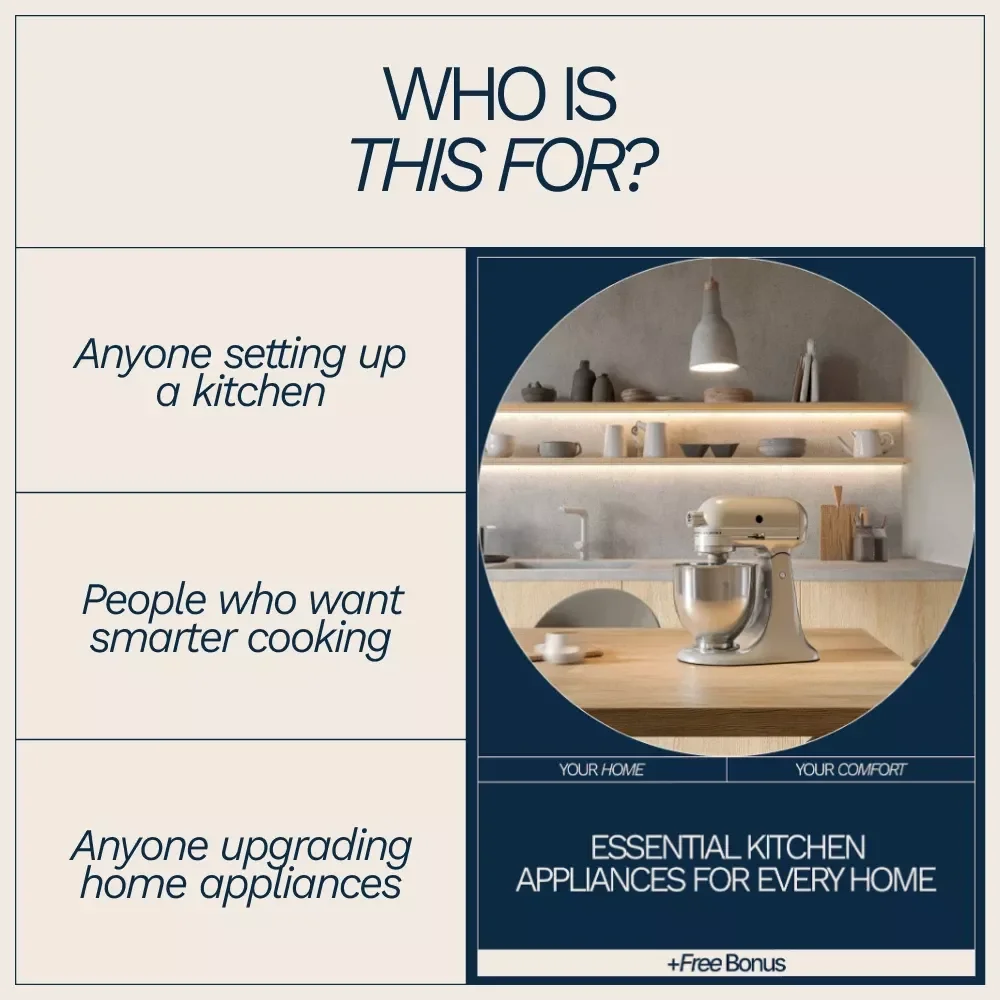 Essential Kitchen Appliances for Every Home – Printable Checklist for Choosing the Right Kitchen Tools | Smart Home Setup Guide for Beginners & Upgrades