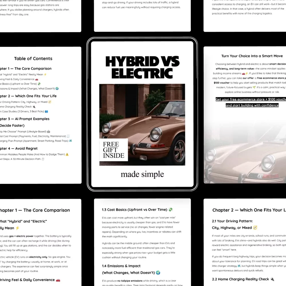 Hybrid vs Electric Made Simple | Easy Hybrid vs Electric Comparison Guide for Smart Car Buyers