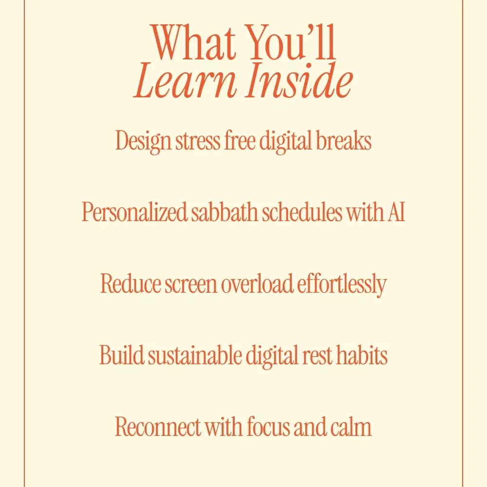 Planning a Digital Sabbath with AI – Ebook Guide for Using AI to Plan a Digital Sabbath for You, Mindful Tech Boundaries, Screen Detox, Intentional Rest & Digital Wellness