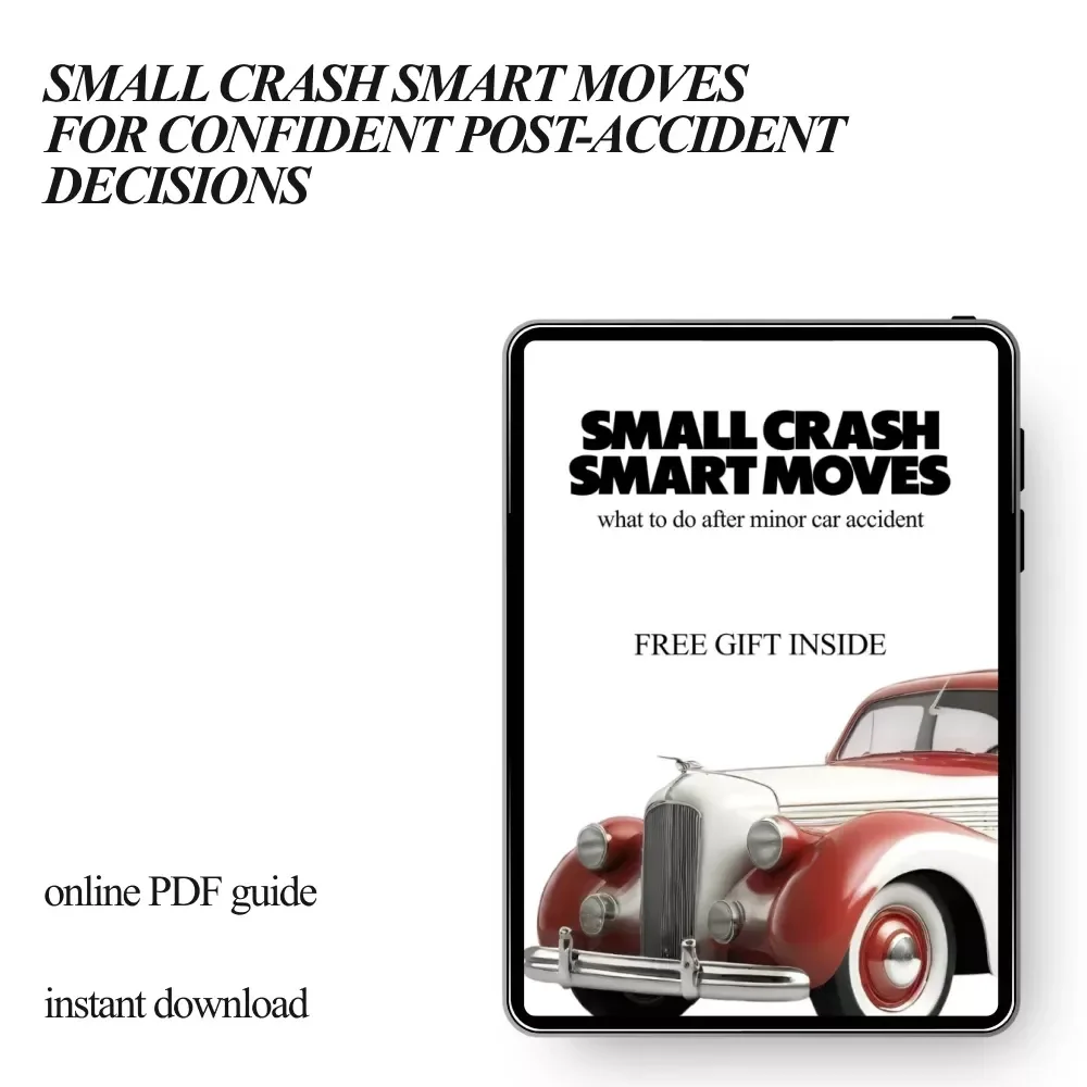 Small Crash Smart Moves – What to Do After Minor Car Accident eBook | Step-by-Step Guide for Calm, Smart Decisions After a Fender Bender