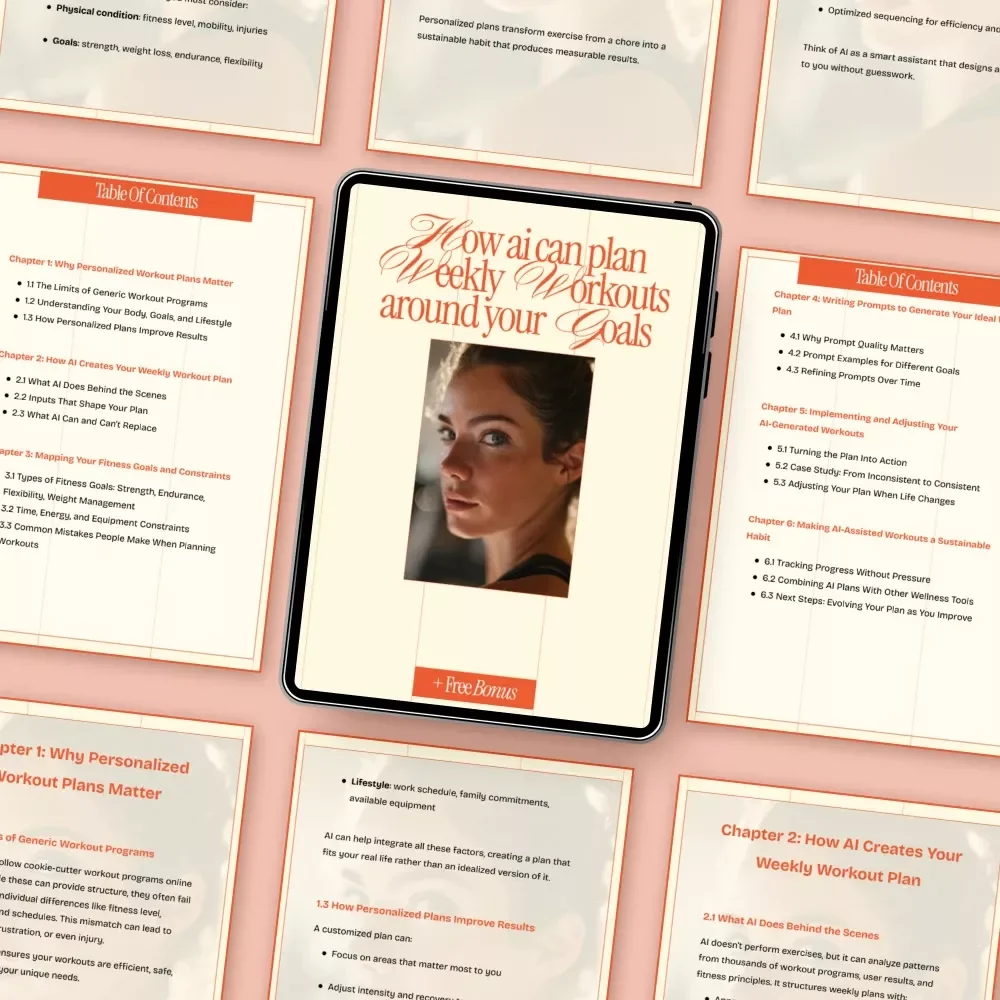 How AI Can Plan Weekly Workouts Around Your Goals | Smart Fitness Ebook Using Ai to Plan Your Workouts for the Week Based on Your Goals