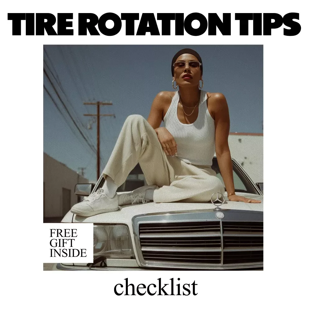 Tire Rotation Tips – Easy Tire Rotation Guide, Vehicle Maintenance Checklist, Car Care eBook, Auto Safety & Fuel Efficiency Digital Download