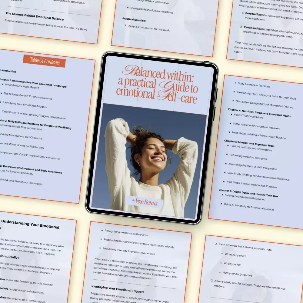 Balanced Within: A Practical Guide to Emotional Self-Care | eBook for Self-Care Routines for Emotional Balance & Daily Emotional Wellbeing