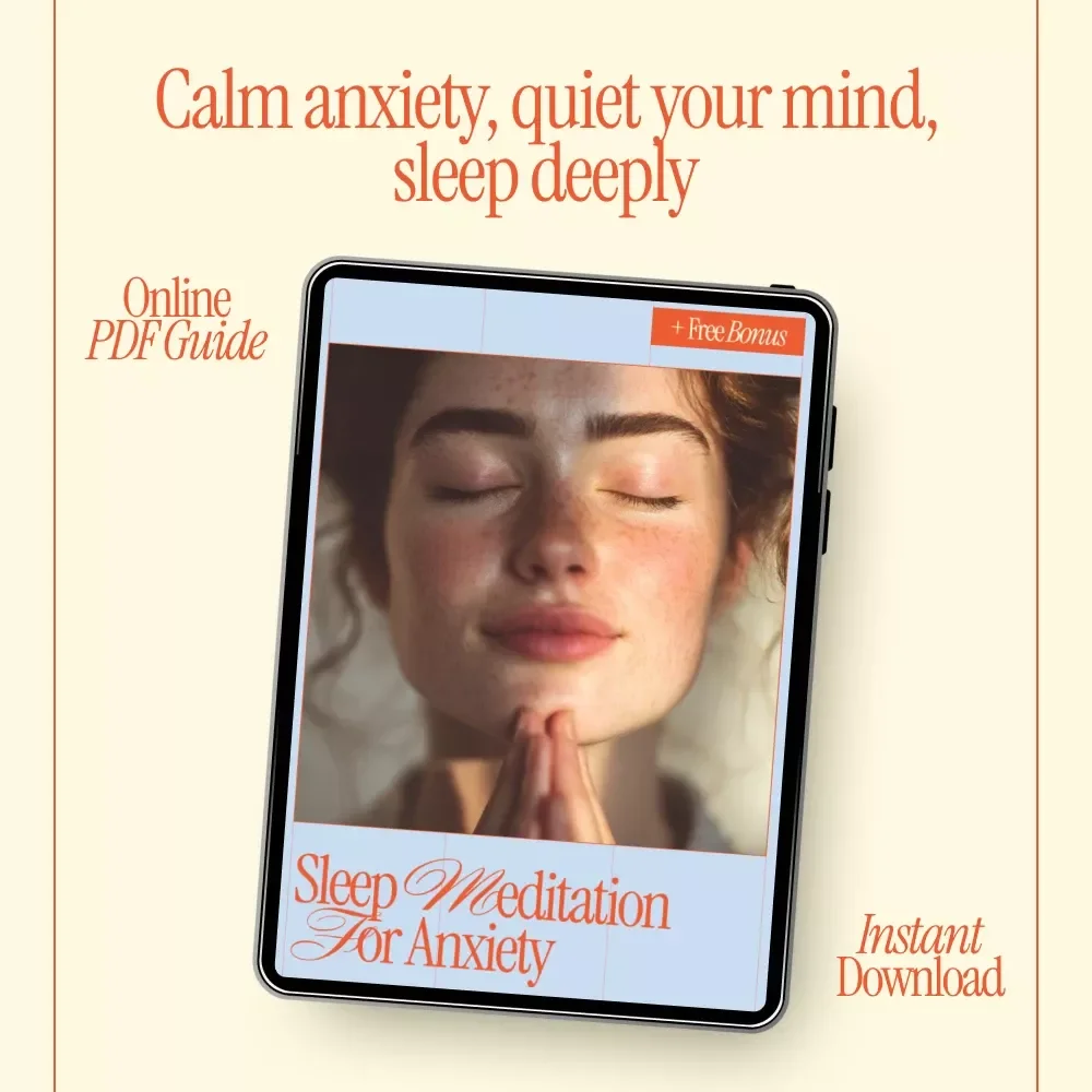 Sleep Meditation for Anxiety – Guided Sleep Meditation for Anxiety Relief, Calm Your Mind, Reduce Stress, Beat Insomnia & Improve Sleep Naturally (Digital Download)