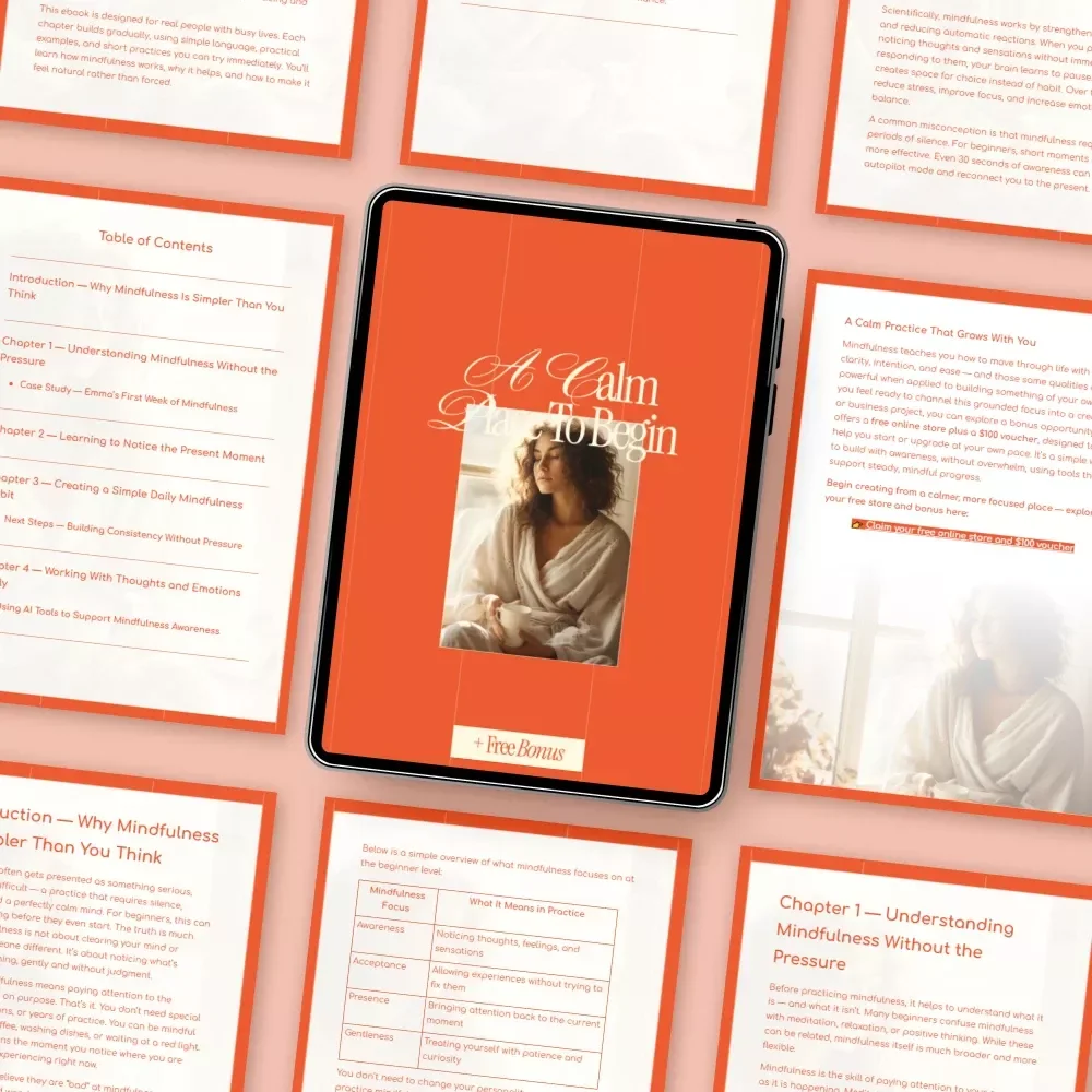 A Calm Place to Begin – Gentle Mindfulness eBook for Beginners | how to practice mindfulness for beginners