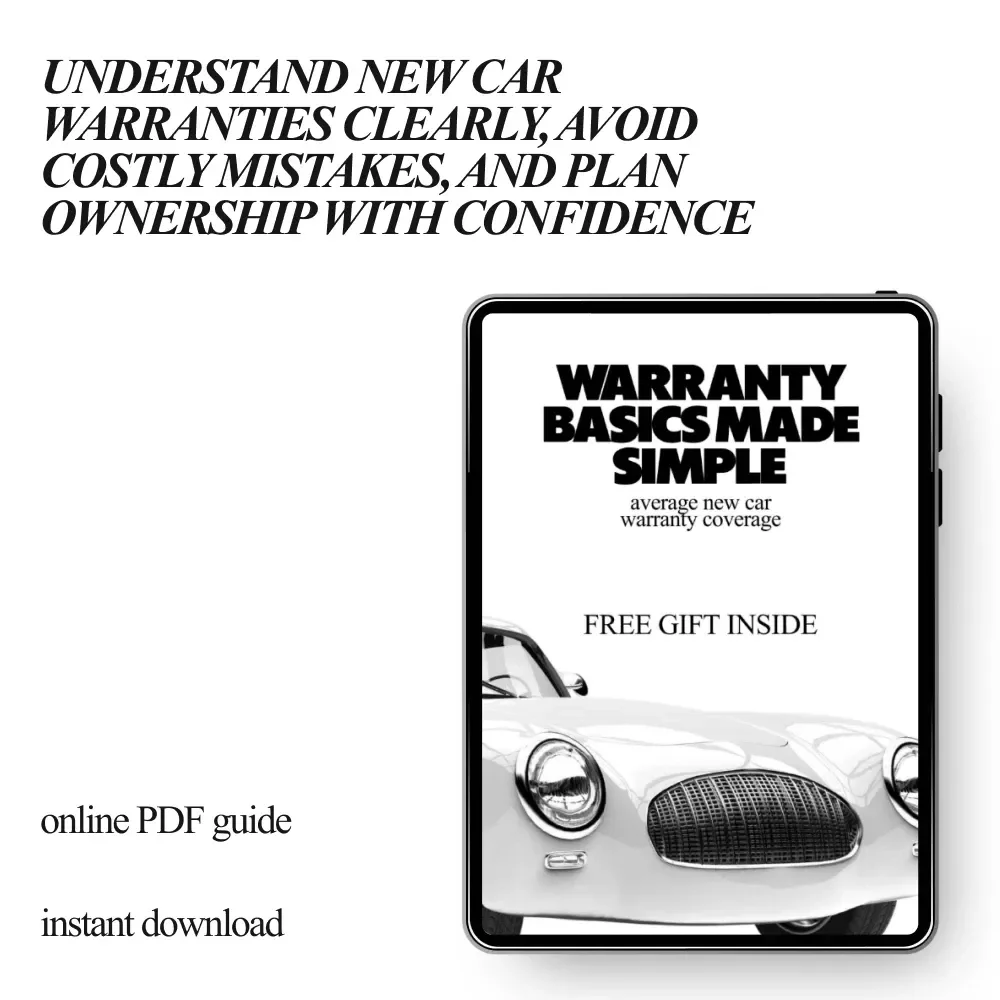Warranty Basics Made Simple – Easy Guide to Average New Car Warranty Coverage for Smart Buyers | Digital eBook Download