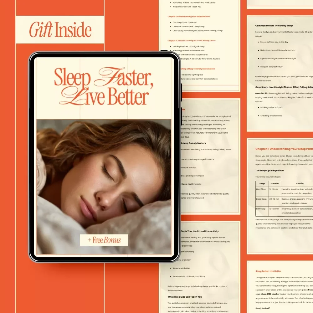 Sleep Faster, Live Better – A Natural Sleep Guide | How to Fall Asleep Faster Naturally & Wake Up Refreshed