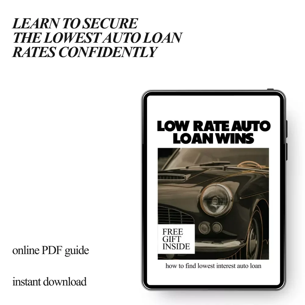 Low-Rate Auto Loan Wins | Smart Guide on How to Find Lowest Interest Auto Loan, Beat Dealer Rates & Save Thousands (Instant eBook Download)