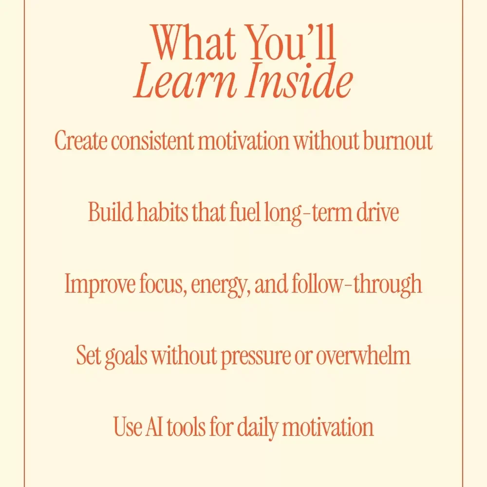 Natural Ways to Boost Motivation Every Day – Daily Motivation Guide, Mindset & Habits eBook, Productivity & Energy Checklist