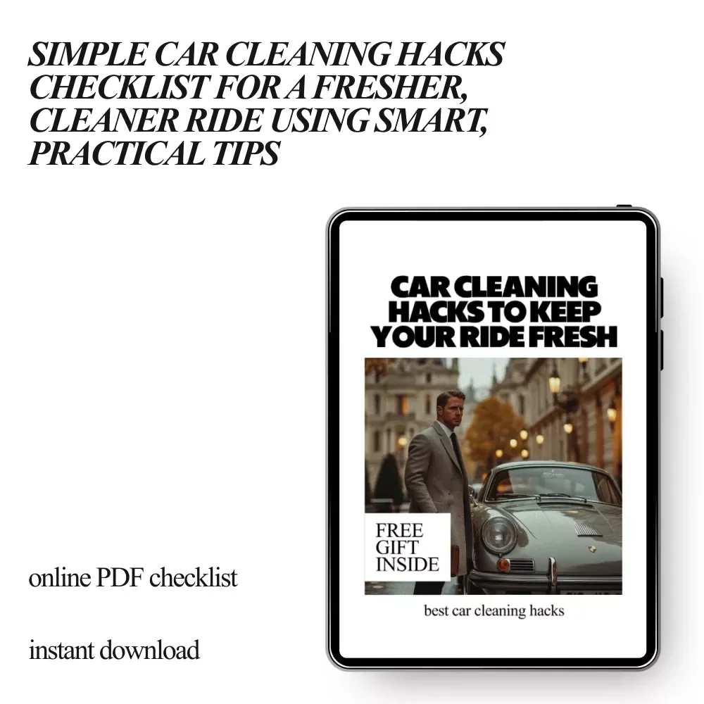 Car Cleaning Hacks to Keep Your Ride Fresh – Digital Checklist of the Best Car Cleaning Hacks for a Spotless Interior & Exterior