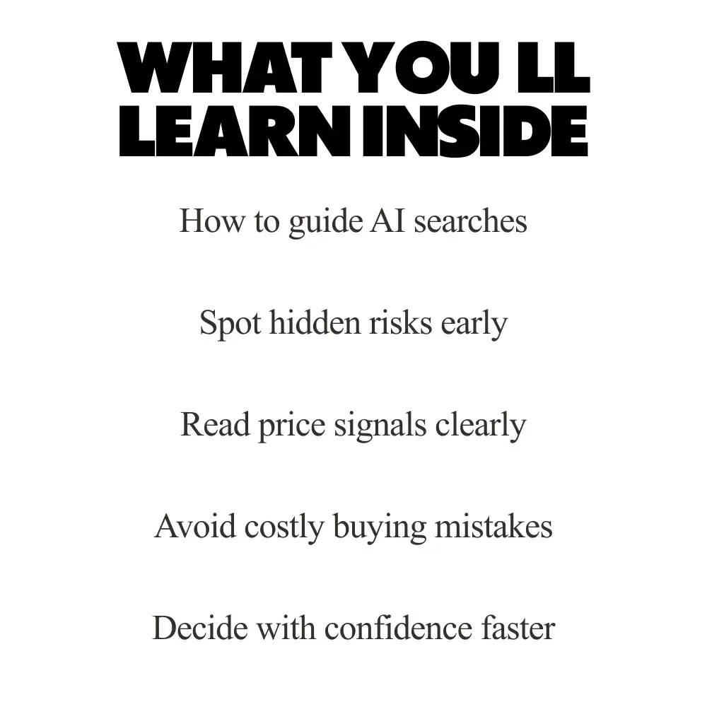 Smart Used Car Hunting – AI Car Search Tips for Used Vehicles, Digital eBook Guide for Smarter Buying Decisions